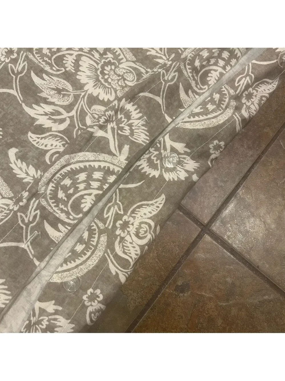 POTTERY BARN Alessandra Full/Queen Duvet Linen Blend French Country
